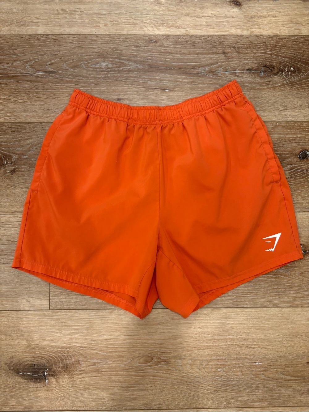 Gymshark Men’s 5” Bright Orange Athletic Shorts- size M